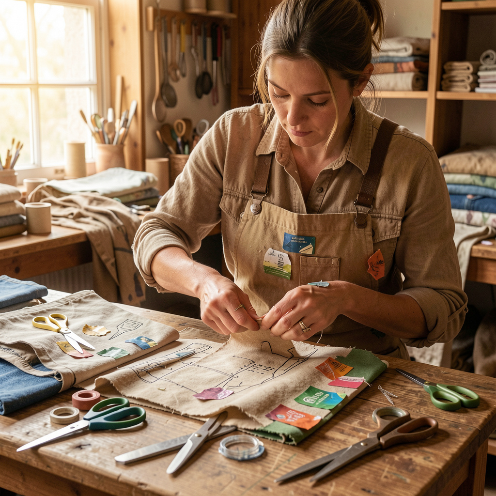 Artisan crafting sustainable clothing